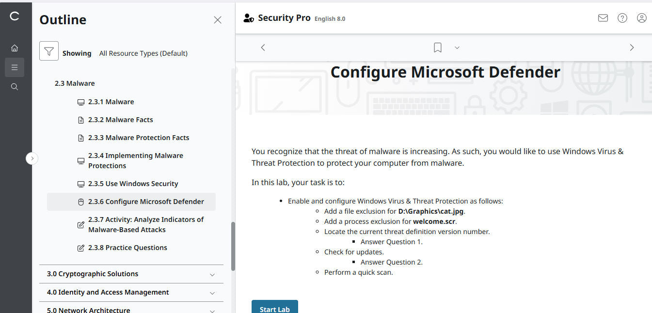 TestOut Security Pro for Security+ (SY0-701) for Student - 12 Month Access