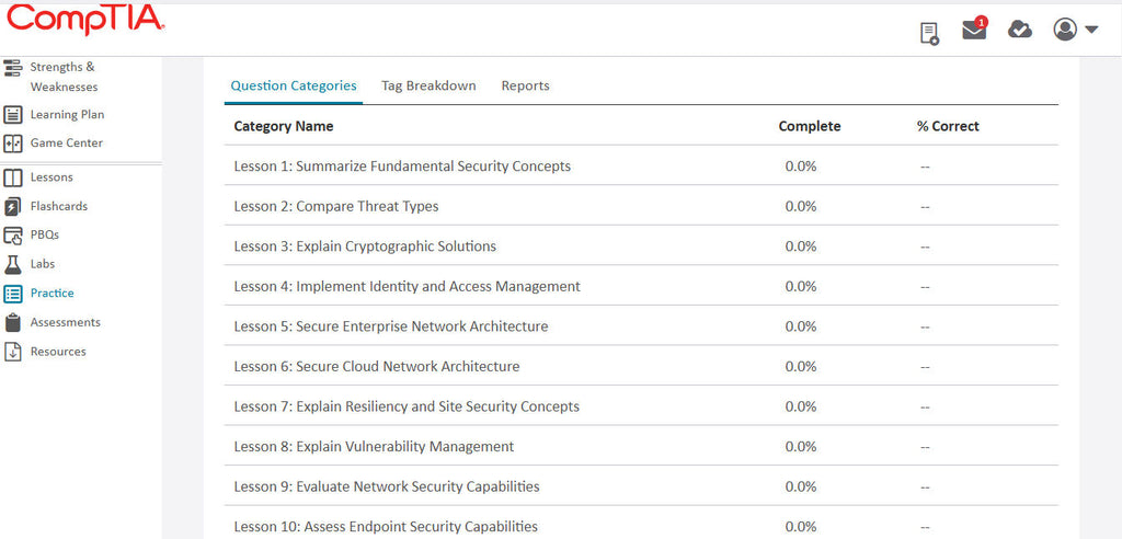 CertMaster Learn + Labs CompTIA Security+  (SY0-701) – Student Access Key |- 50% OFF