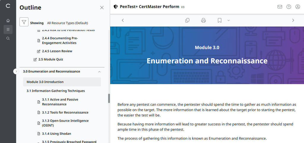 CertMaster Perform  CompTIA PenTest+ PT0-003 (V3)