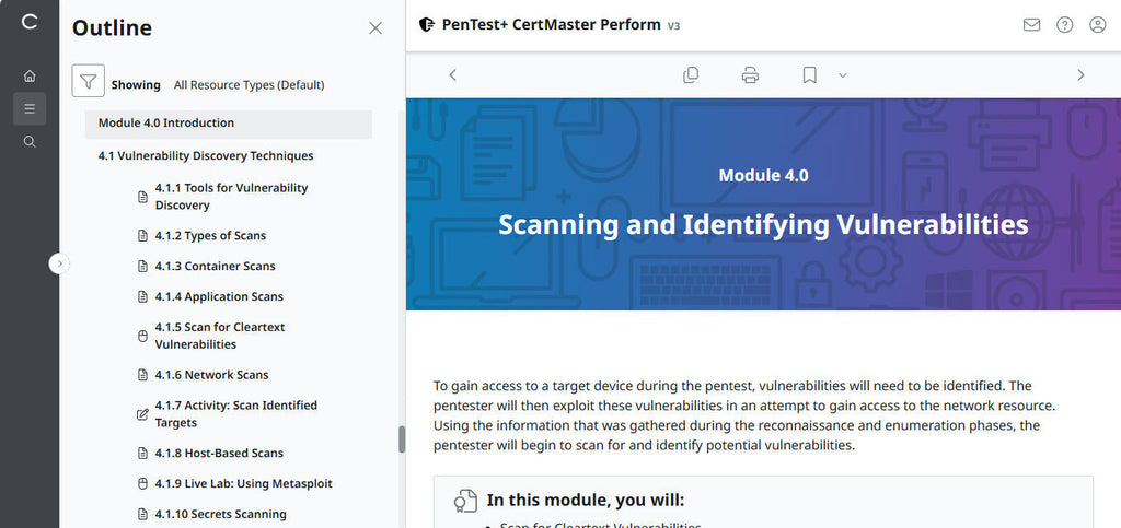 CertMaster Perform  CompTIA PenTest+ PT0-003 (V3)