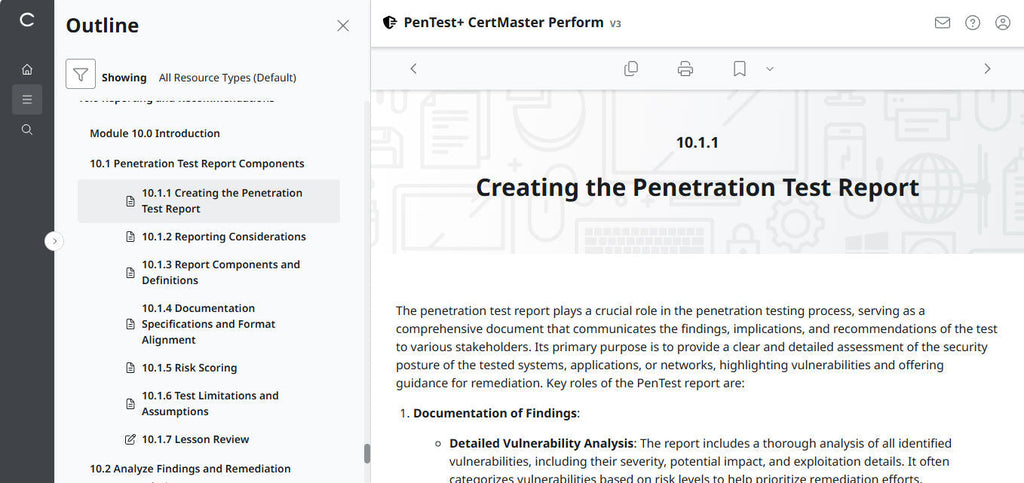CertMaster Perform  CompTIA PenTest+ PT0-003 (V3)