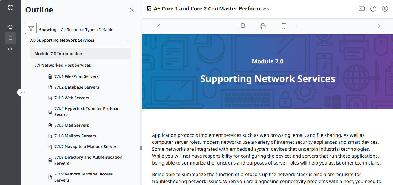 CertMaster Perform CompTIA A+ Core 1 & 2   (V15)