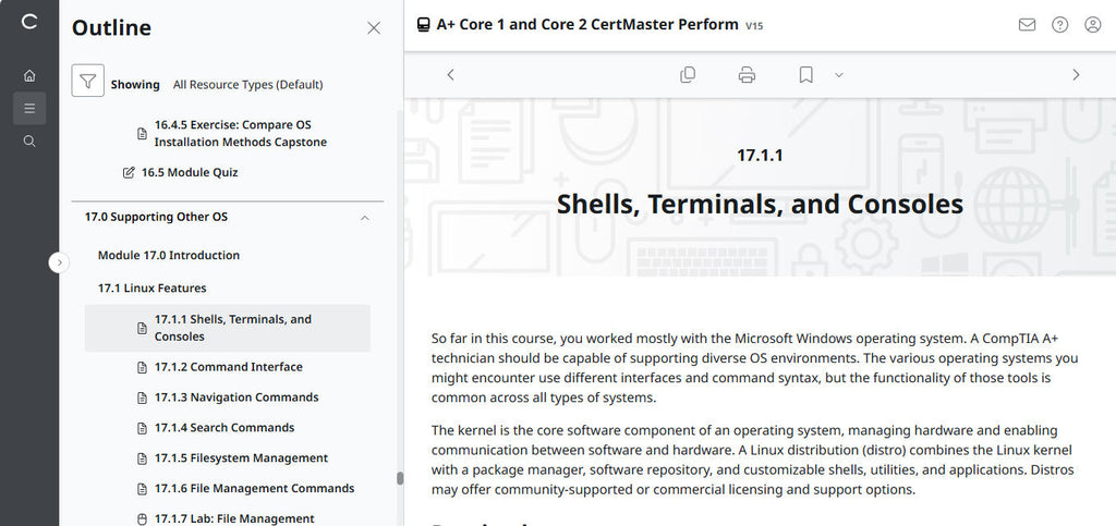 CertMaster Perform CompTIA A+ Core 1 & 2   (V15)