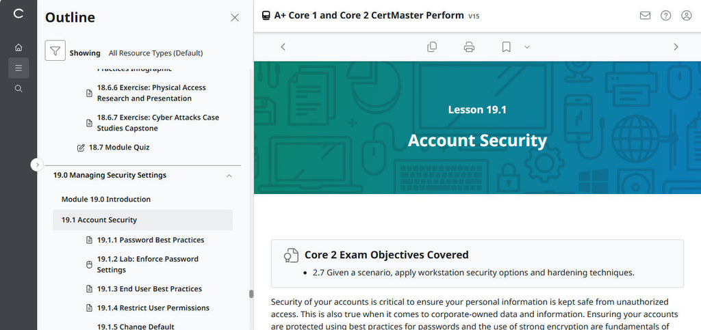 CertMaster Perform CompTIA A+ Core 1 & 2   (V15)