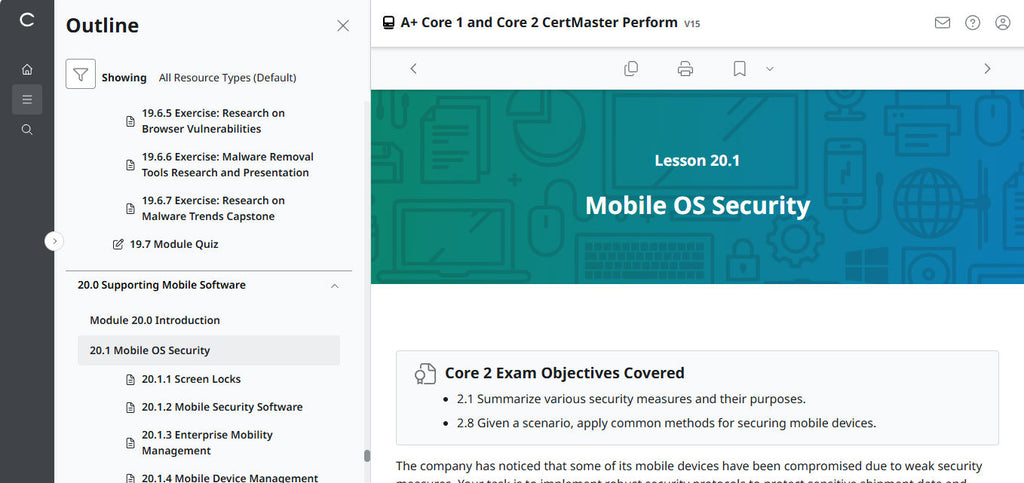 CertMaster Perform CompTIA A+ Core 1 & 2   (V15)