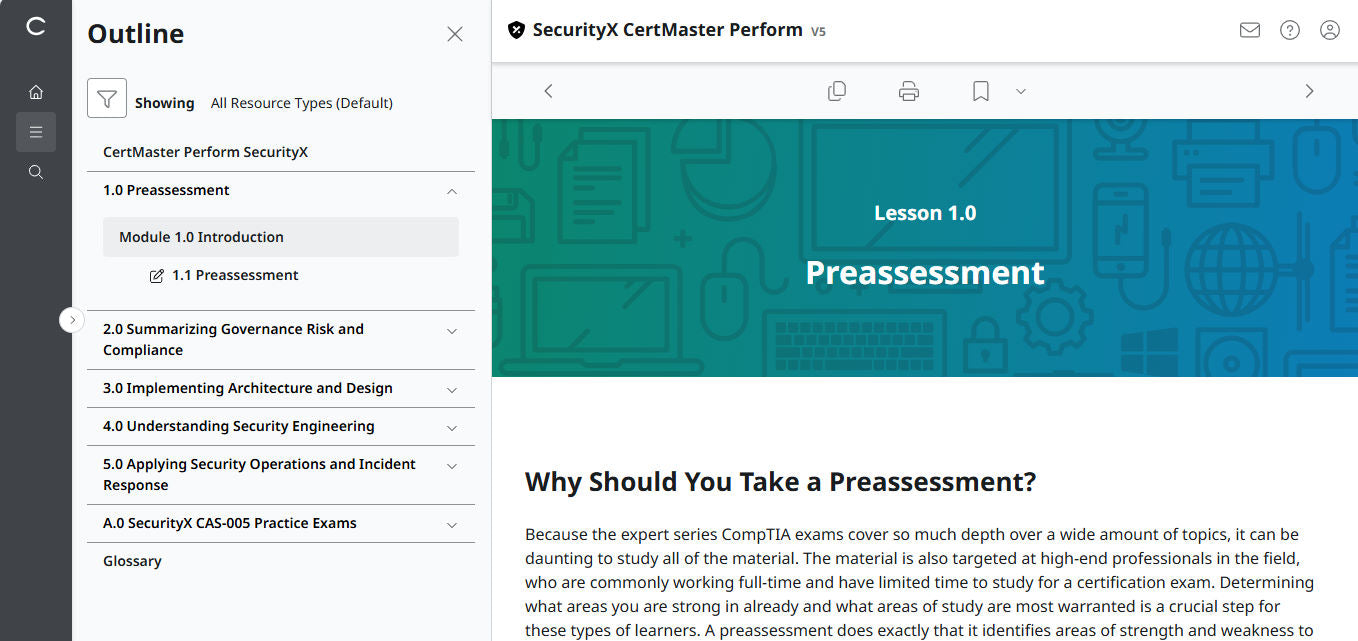 Best Value : CertMaster Perform  CompTIA SecurityX (Exam CAS-005) - 3 Month, No Access Code