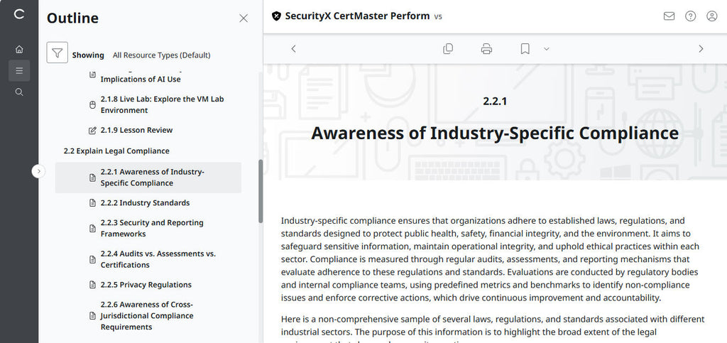 CompTIA CertMaster Perform  – SecurityX (Exam CAS-005)  Individual License