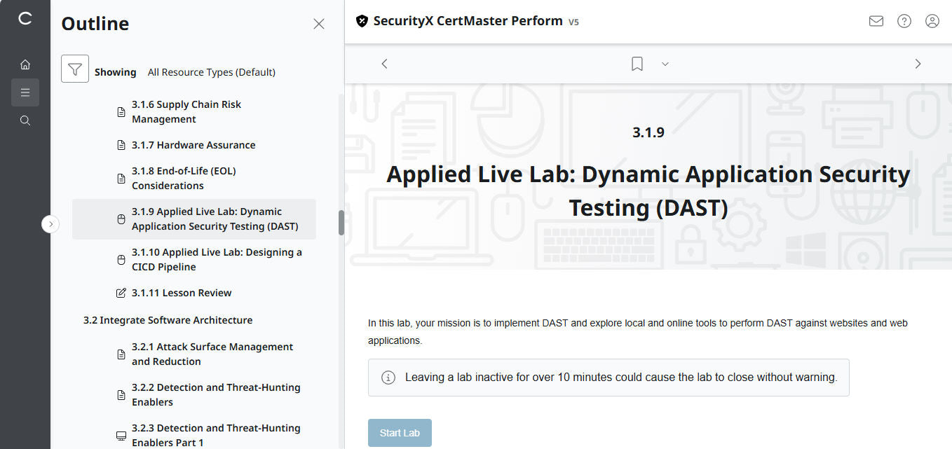 CompTIA CertMaster Perform  – SecurityX (Exam CAS-005)  Individual License