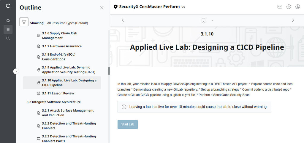 CompTIA CertMaster Perform  – SecurityX (Exam CAS-005)  Individual License