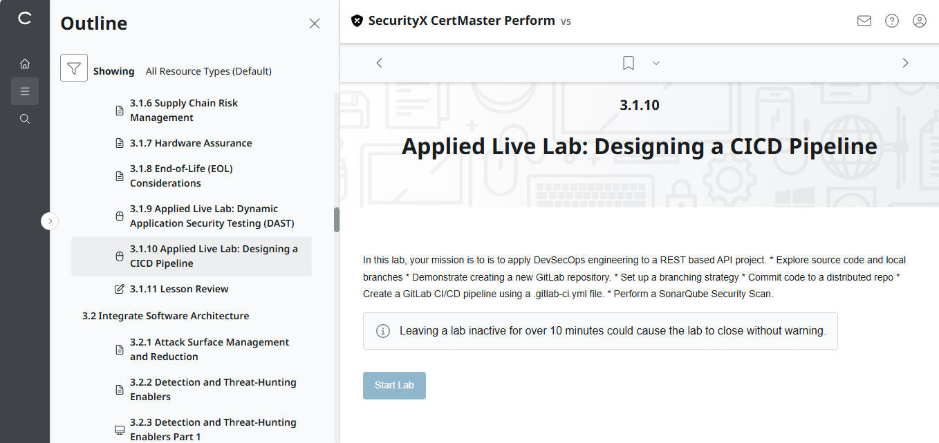 CompTIA CertMaster Perform  – SecurityX (Exam CAS-005)  Individual License