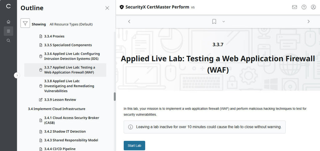 CompTIA CertMaster Perform  – SecurityX (Exam CAS-005)  Individual License
