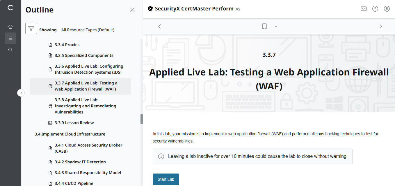 CompTIA CertMaster Perform  – SecurityX (Exam CAS-005)  Individual License