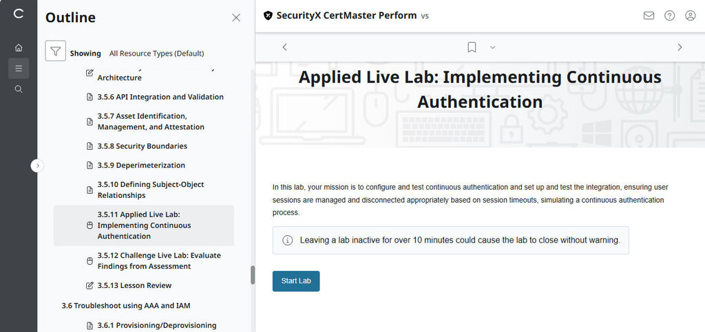 CompTIA CertMaster Perform  – SecurityX (Exam CAS-005)  Individual License