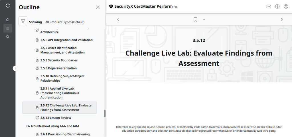 CompTIA CertMaster Perform  – SecurityX (Exam CAS-005)  Individual License
