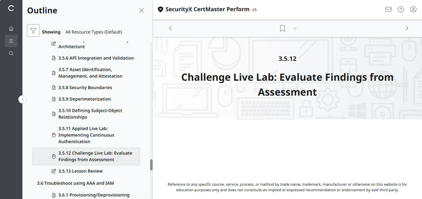 CompTIA CertMaster Perform  – SecurityX (Exam CAS-005)  Individual License