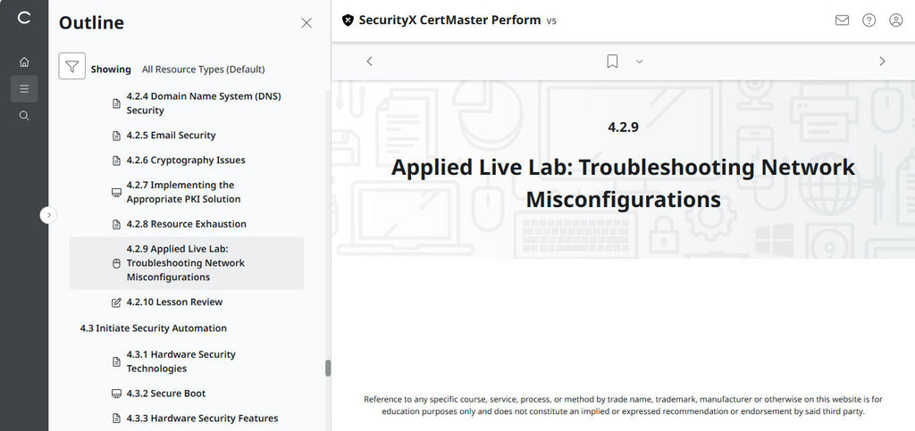 CompTIA CertMaster Perform  – SecurityX (Exam CAS-005)  Individual License