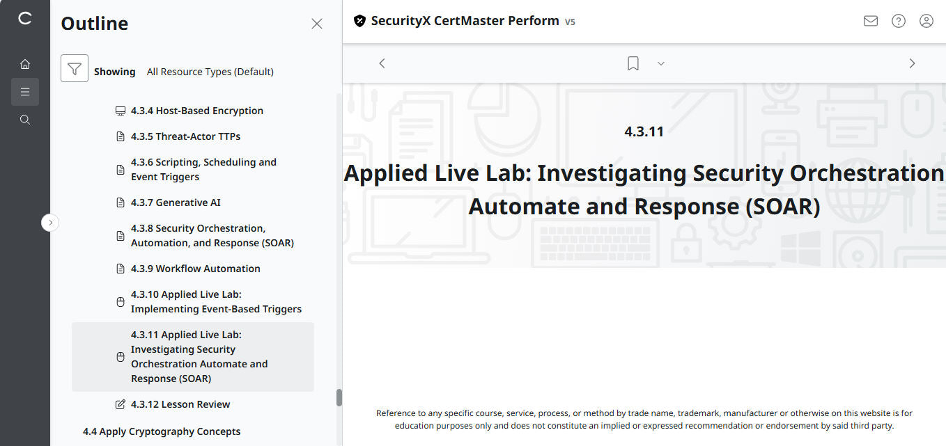 CompTIA CertMaster Perform  – SecurityX (Exam CAS-005)  Individual License
