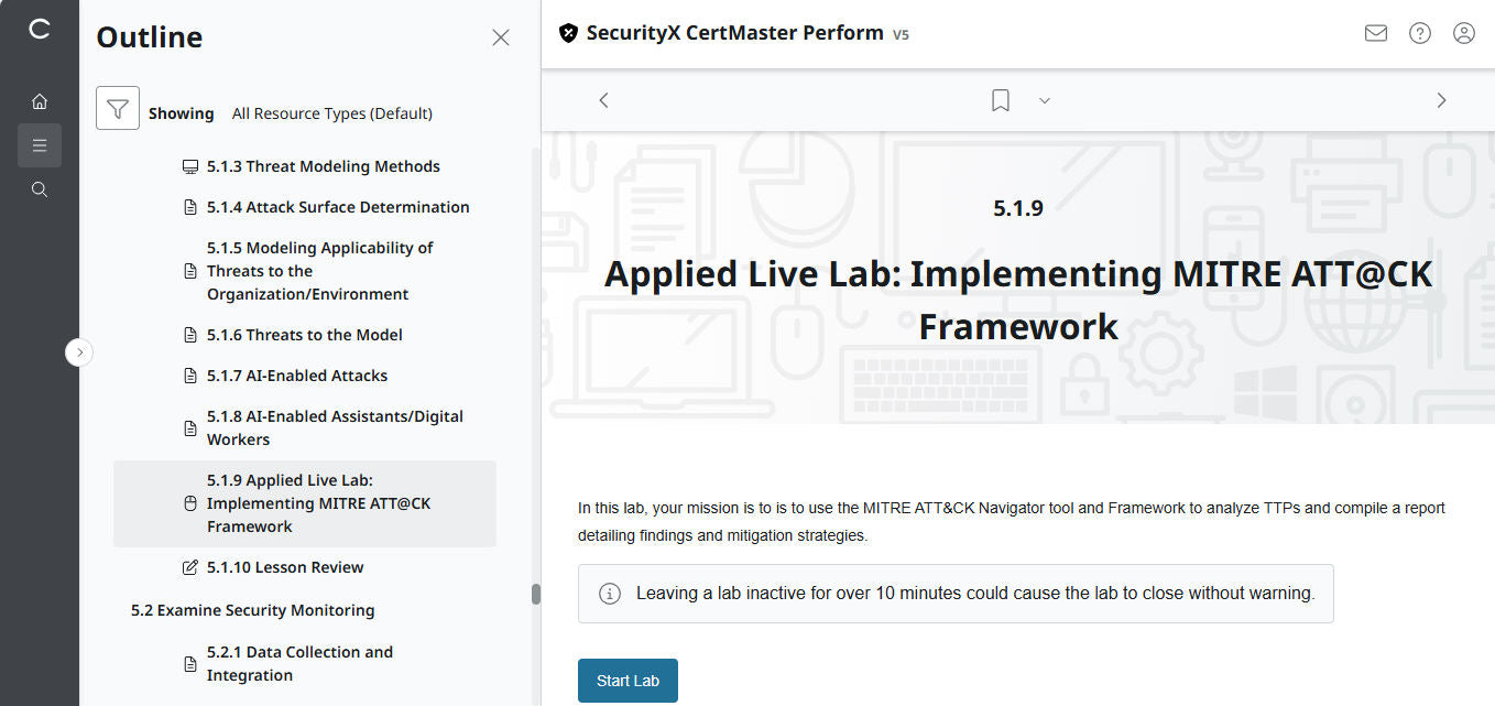 CompTIA CertMaster Perform  – SecurityX (Exam CAS-005)  Individual License